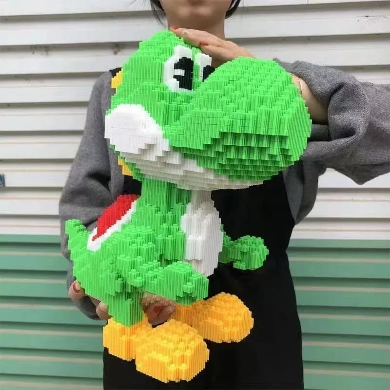 33cm Giant Green Dinosaur Building Blocks (Small Particle Bricks)