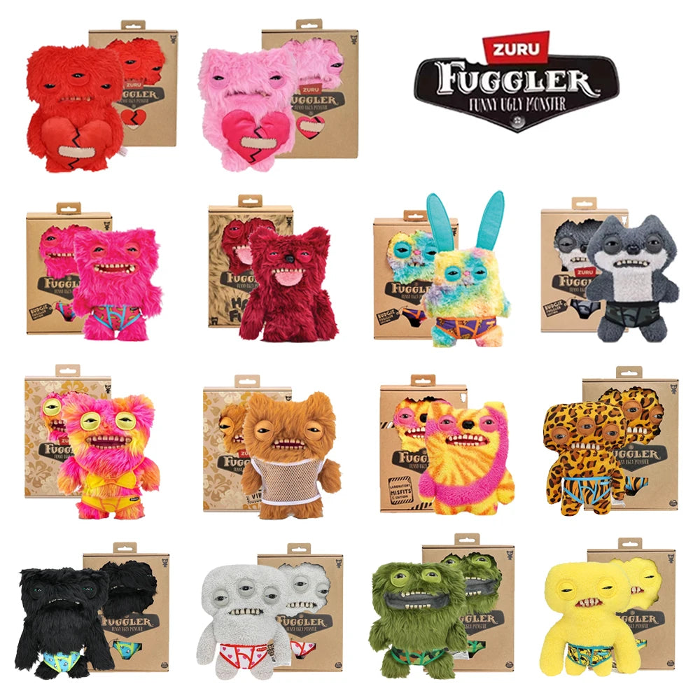 23CM Fuggler Hairy Fuggs Love Ugly Monster Plushies Toys Alien Kawaii Stuffed Animal Funny Vacay Vibes Underwear Series Dolls