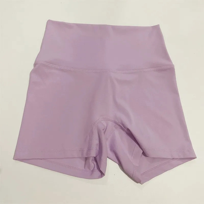Solid Color High Waist Yoga Ultrashort Leggings Soft Women Gym Athletic Tight Sport Short Compression Comprehensive Training Jog