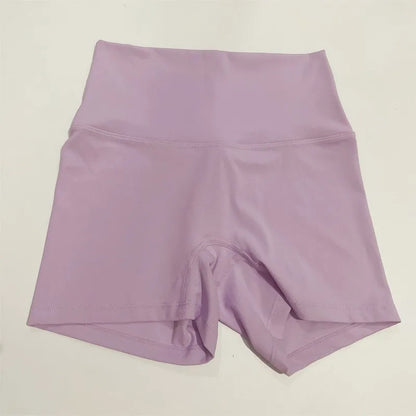 Solid Color High Waist Yoga Ultrashort Leggings Soft Women Gym Athletic Tight Sport Short Compression Comprehensive Training Jog