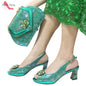 Italian-designed Nigerian shoes and bag set for women.