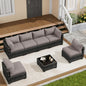 7‑Piece Wicker Patio Conversation Set – Custom Sectional Sofa
