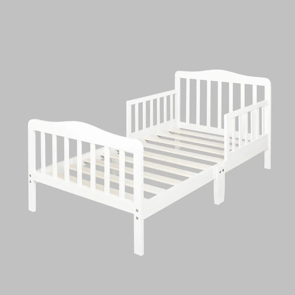 White Toddler Bed Frame – Safety Guardrail