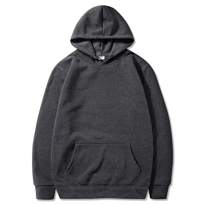 Men's and Women's Solid Color Pocket Hoodies: Fashionable, Casual, Sports Fitness Sweatshirts, Multi-Color Pullovers