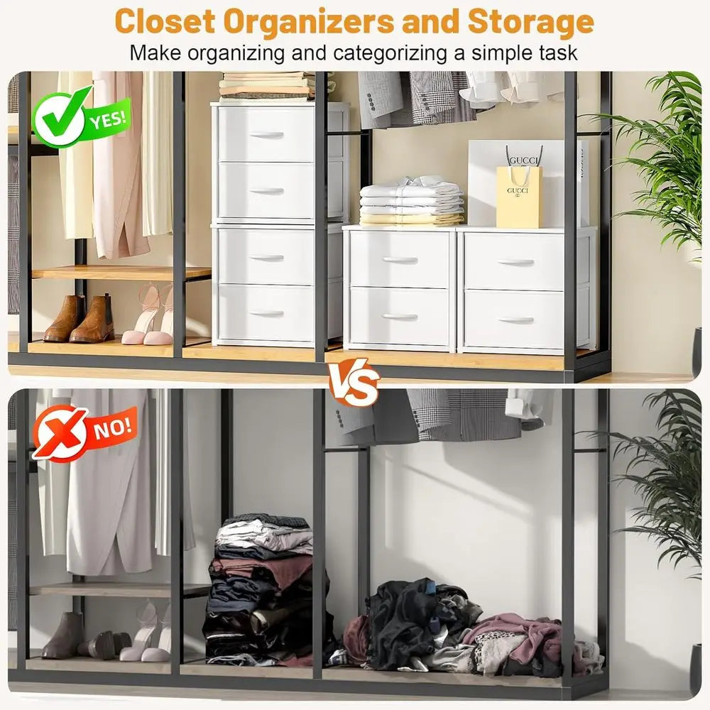 Stackable Closet Storage Drawers – White