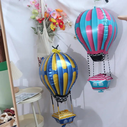 4D Hot Air Balloon Decorations Aluminum Film Balloons for Birthday Baby Shower Wedding Valentine's Day