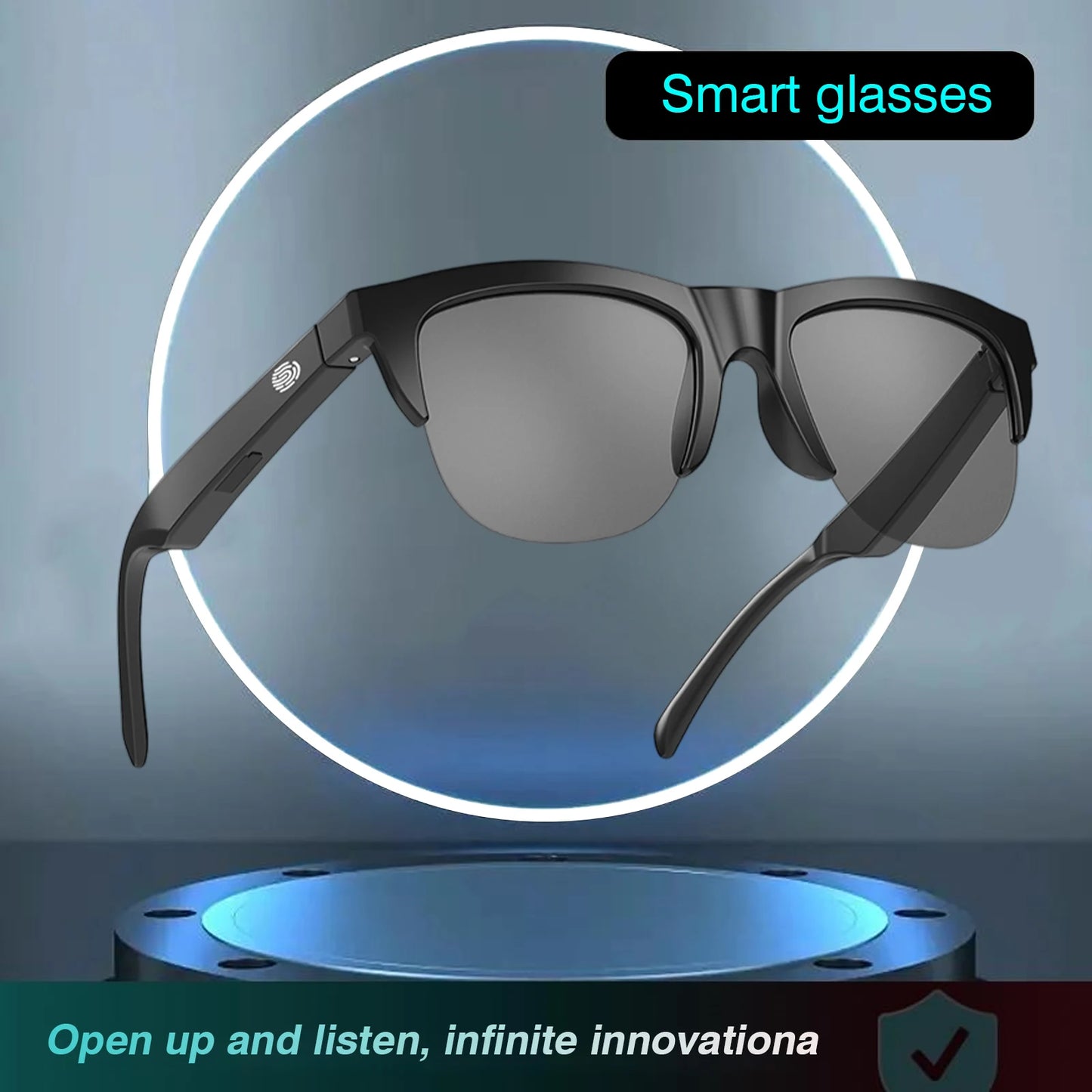 Smart glasses, music playback, voice assistant, wireless calls, unisex, blue light blocking glasses