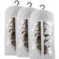 1/3pcs Premium Wig Storage Bags with Sturdy Metal Hangers - Black Transparent Design for Multiple Wigs & Hair Extensions