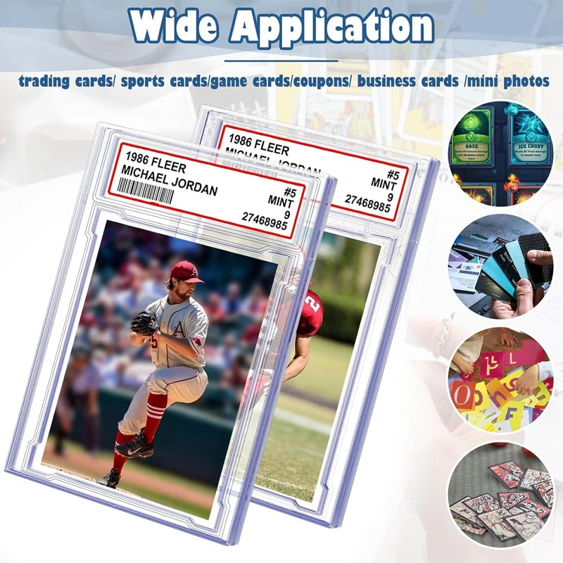 35/55/75/100PT Baseball Star Cards Slab Label Grade Trading Card Sleeves Protector Acrylic Stand Plastic Game PTCG Gift Kids Toy
