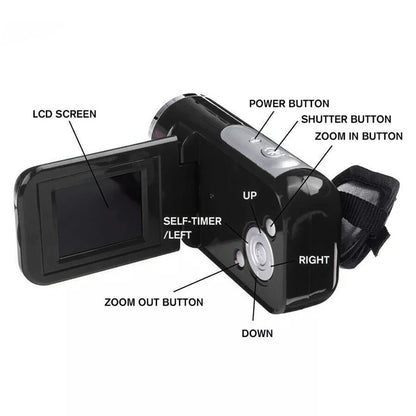 2.4" HD 1080P Digital Camera &amp; Rotatable Camcorder (16MP)