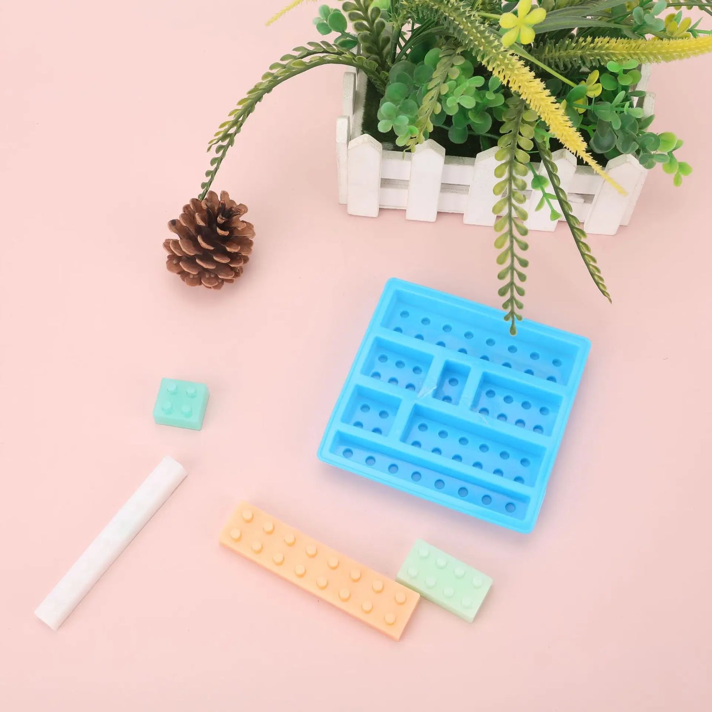 1/6PCS Robot Ice Cube Tray Silicone Mold Candy Moulds Chocolate  For Kids Party and Baking Minifigure Building Block  Themes