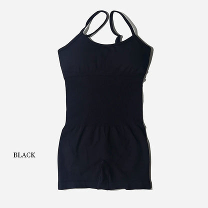 Women Fitness One Piece Strap Tummy Control Padded Sports Bra Rompers