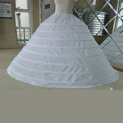 White 8‑Hoop Super Puffy Petticoat (Floor‑Length Ballgown Underskirt) Product Overview