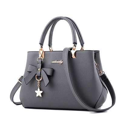 Elegant Messenger Bag – Flower Pendant Shoulder Tote