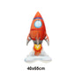 4D Standing Astronaut Spaceman Balloons Rocket Foil Balloons Kids Toys Baby Shower Outer Space Themed Birthday Party Decorations