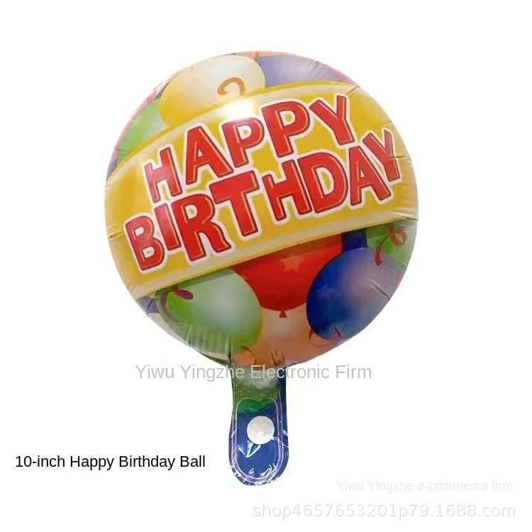 New 10 Inch Round Love Shape English Aluminum Film Balloon New Year's Birthday Valentine's Day Party Wedding Room Decoration