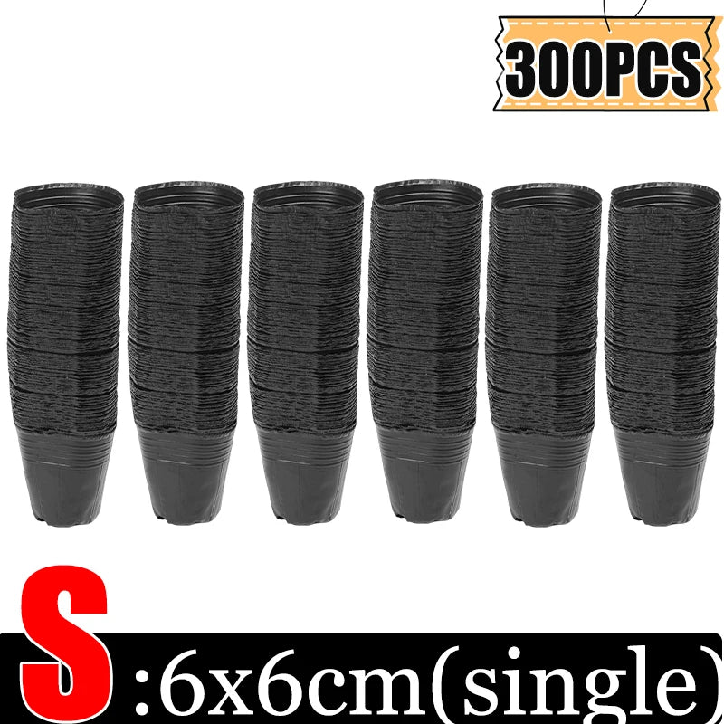 S/M/L/XL Black Seedling Nursery Pots Seed Starting Grow Bag Flower Plant Breathable Container Garden Vegetable Box Cuttings Tool