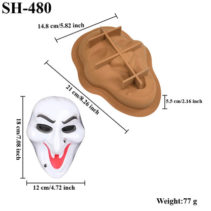 Halloween Mask Design Cake Mold Skull Design Chocolate Mold Halloween Silicone Cake Mould Kitchen Bakeware Dessert Tools