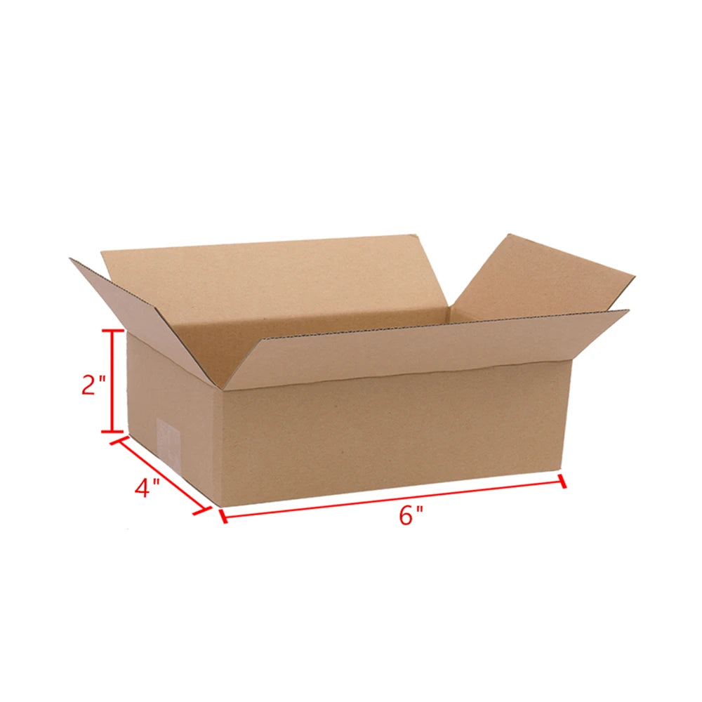 Bulk Corrugated Paper Boxes – 100 Count, Yellow – 8×6×4", 4×4×4", 6×4×2"