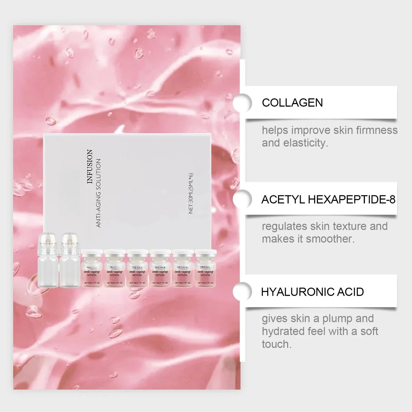 Korean Renewal Skincare Set (2 Tools + 6 Bottles)