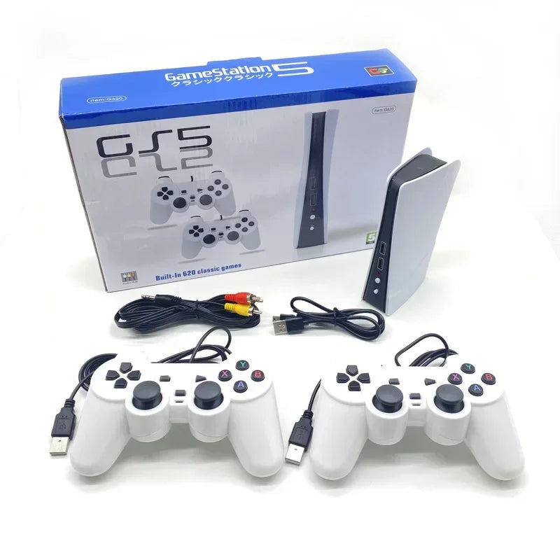 GS5 G620 TV Game Console 8 Bit Retro Consola Video Game Built-In 620 Classic Games Station USB Wired Handheld Gamepad AV Output