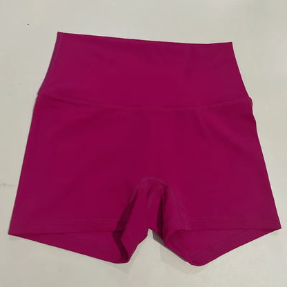 Solid Color High Waist Yoga Ultrashort Leggings Soft Women Gym Athletic Tight Sport Short Compression Comprehensive Training Jog