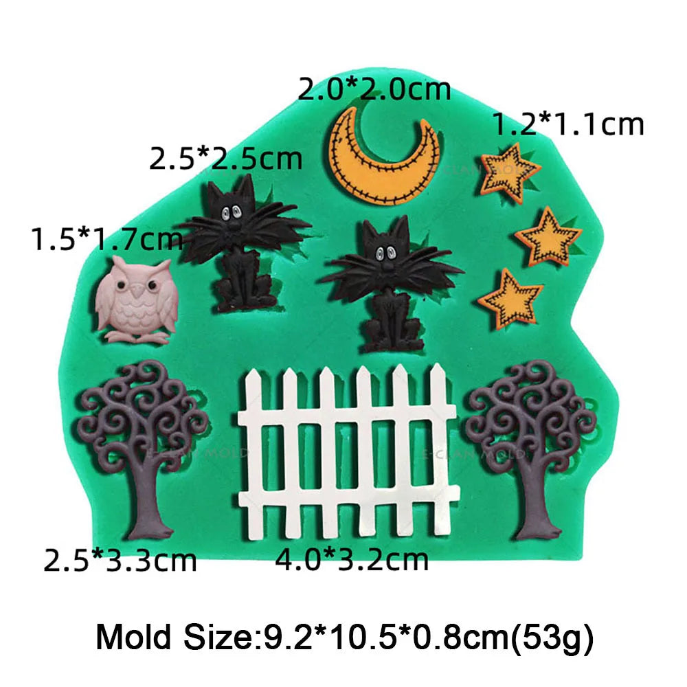 Cute Kitten Silicone Mold Cat Shape Chocolate Cookies Dessert Pudding Sugar Crafts Fondant Mould Bakeware Baking Cake Tools