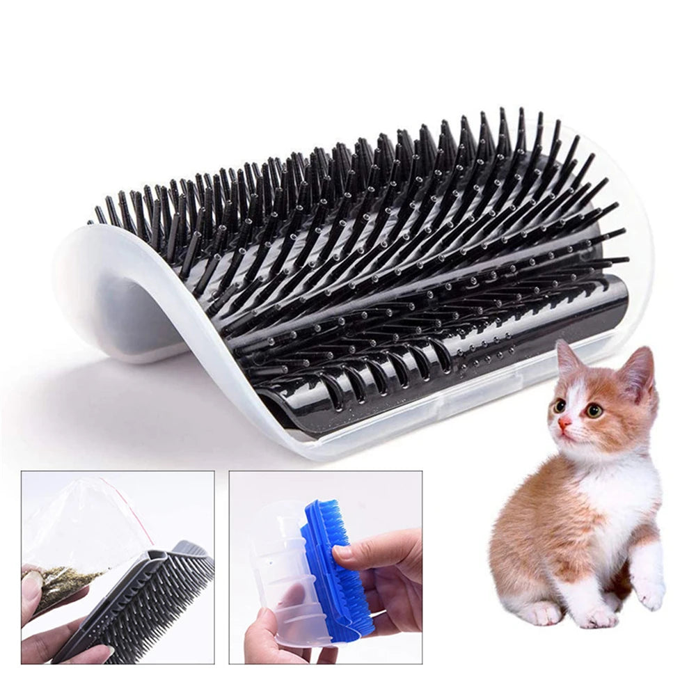 Cat Self Groomer Corner Wall  Brush Comb