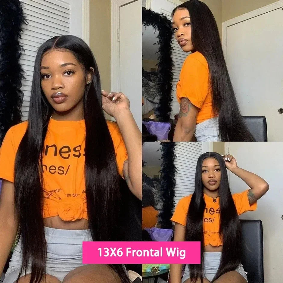 Wear & Go Glueless Bone Straight Wig (30–34 Inch · 13×6 / 6×4 HD Lace · Human Hair)