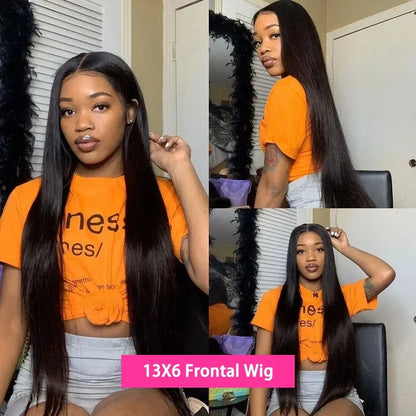 Wear & Go Glueless Bone Straight Wig (30–34 Inch · 13×6 / 6×4 HD Lace · Human Hair)