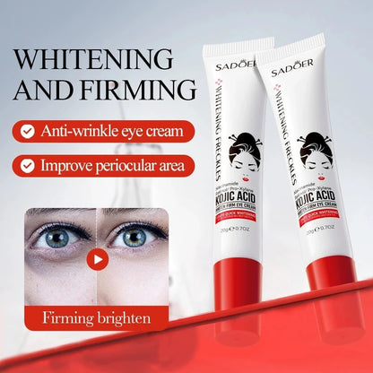SADOER Kojic Acid Skincare Set – Moisturizing Face Cream & Anti‑Dark Circle Eye Cream (Travel Size)