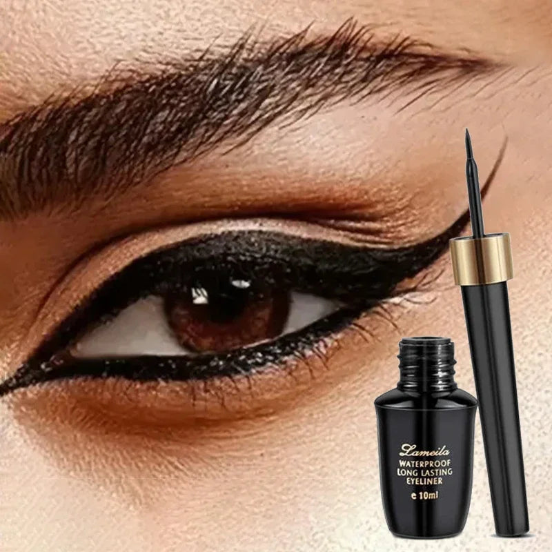 Long-lasting Hard-Tipped Gel Eye Ultra-fine Waterproof Black Liquid Eyeliner Pen Quick-drying Ultra-fine Makeup Eye Liner