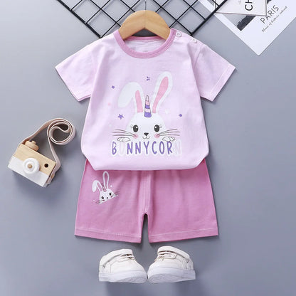 Casual Baby Boy Short Sleeve Sports T-shirt and  Shorts Set