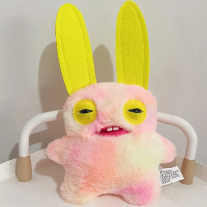 22cm Cartoon Funny Ugly The Block Monster Plushies Rainbow Crazy Rabbit Monster With Tooth Stuffed Monster Peluche Xmas Gifts