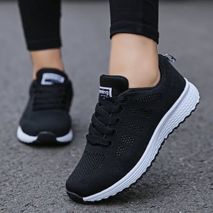 Women’s Casual Mesh Walking Sneakers (Breathable · Lace‑Up · 2026 New Vulcanized Design)