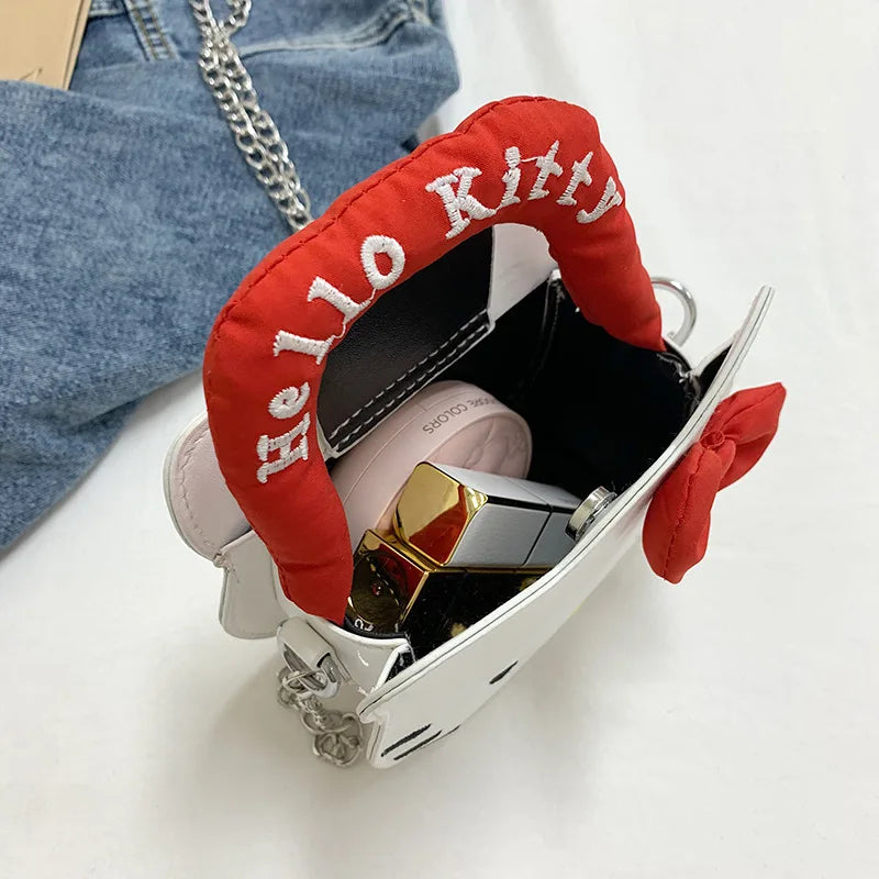 Hello Kitty Plush Crossbody Bag (Cute Cartoon Mini Handbag / Cosplay Toy Bag)