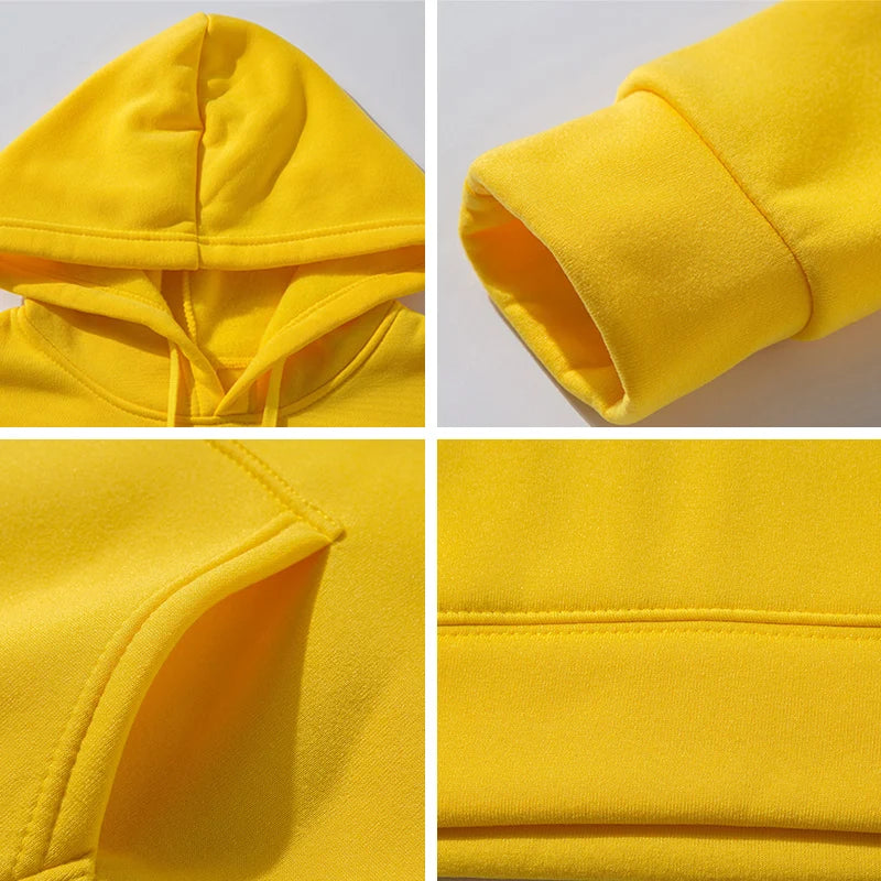 Men's and Women's Solid Color Pocket Hoodies: Fashionable, Casual, Sports Fitness Sweatshirts, Multi-Color Pullovers