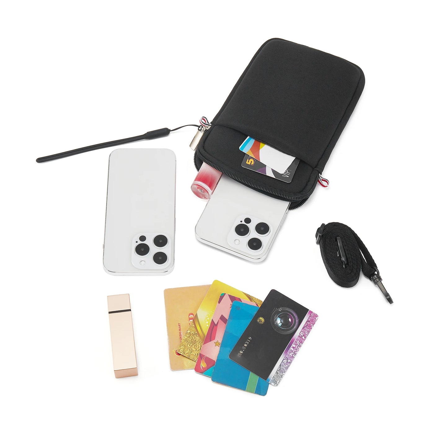 Diagonal cross mobile phone storage bag, mobile miscellaneous bag, coin purse, key bag, card bag, lightweight and suitable for t