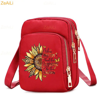 Cat & Dog Faith Quote Crossbody Phone Bag