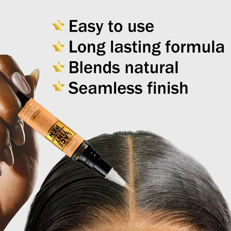 Lace Tint Pen Tinted Lace Precision Parting Pen Black Medium Dark Light Brown 5Ml 0.17Oz - Wig Lace Tint With Brush Applicatior