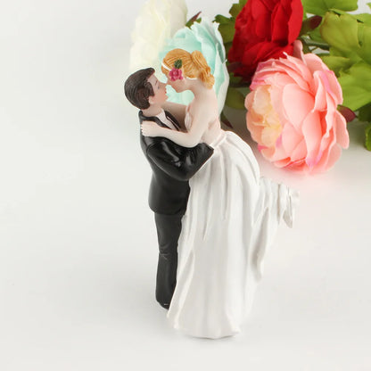 Bride & Groom Funny Wedding Cake Topper Figurine
