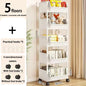 Mobile Kitchen Organizer Rack — Snack, Toy & Book Trolley w/ Wheels