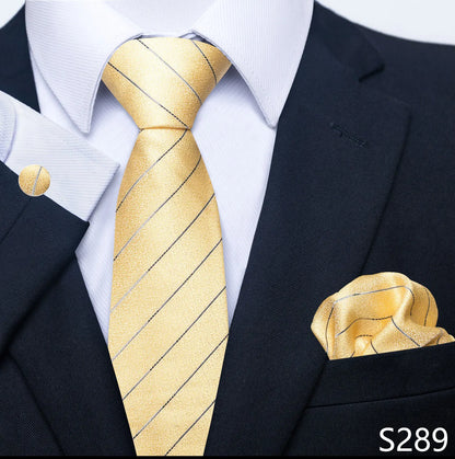 Silk Tie Pocket Squares Necktie Suit Accessories