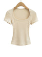 Women’s Square Collar Summer Crop Top