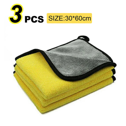 Car Wash Microfiber Towel 30x30/60CM for Car Cleaning and Drying, Hemmed Car Care Cloth, Detailing Car Wash Towel.
