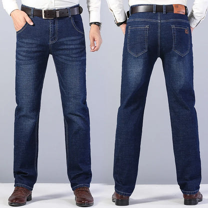 Men’s Stretch Regular Fit Jeans (Business Casual, Classic Straight Denim)