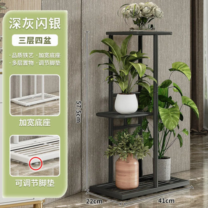 Multi‑Tier Iron Plant Stand – 4/5/6‑Layer Flower Shelf