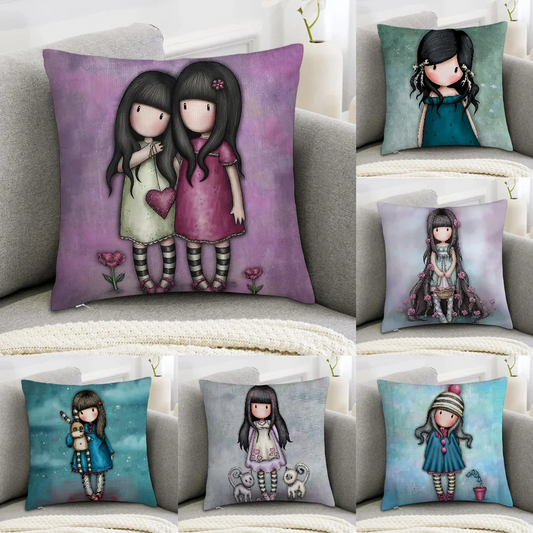 Santoro Gorjuss Plush Pillow Cover – Double‑Sided Decorative Cushion Case
