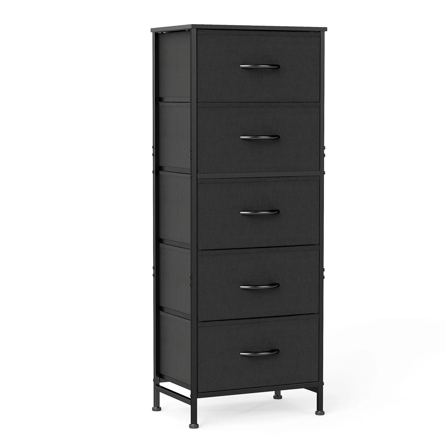48" Bedroom Dresser with 5 Fabric Drawers