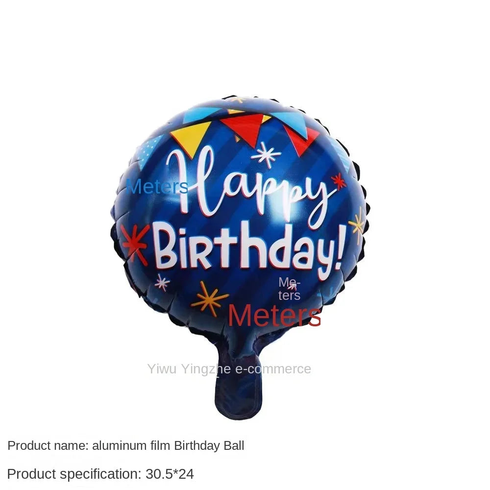 New 10 Inch Round Love Shape English Aluminum Film Balloon New Year's Birthday Valentine's Day Party Wedding Room Decoration